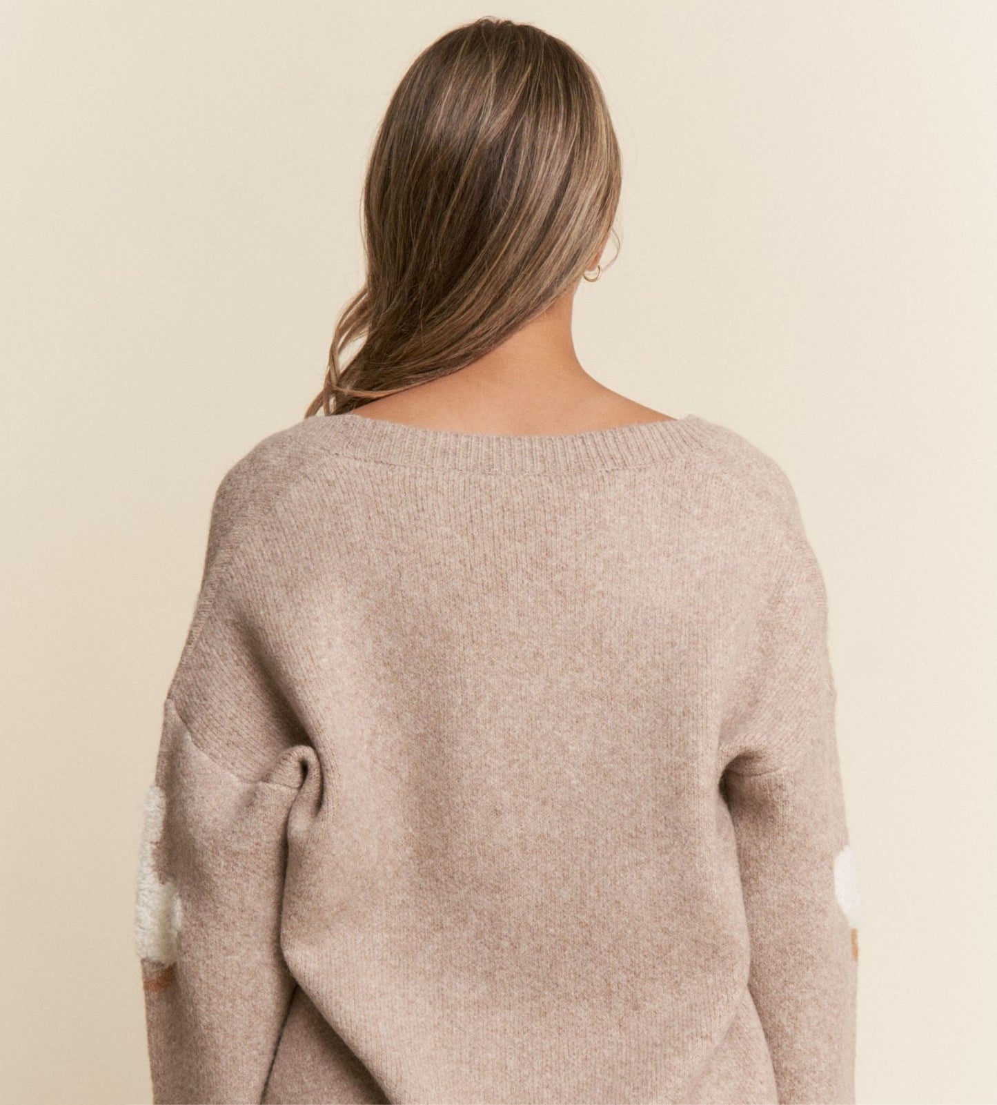 Goose Print Button Up Cardigan