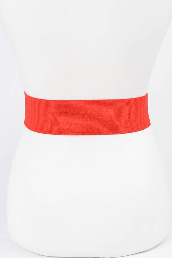 Satin Big Flower Elastic Belt