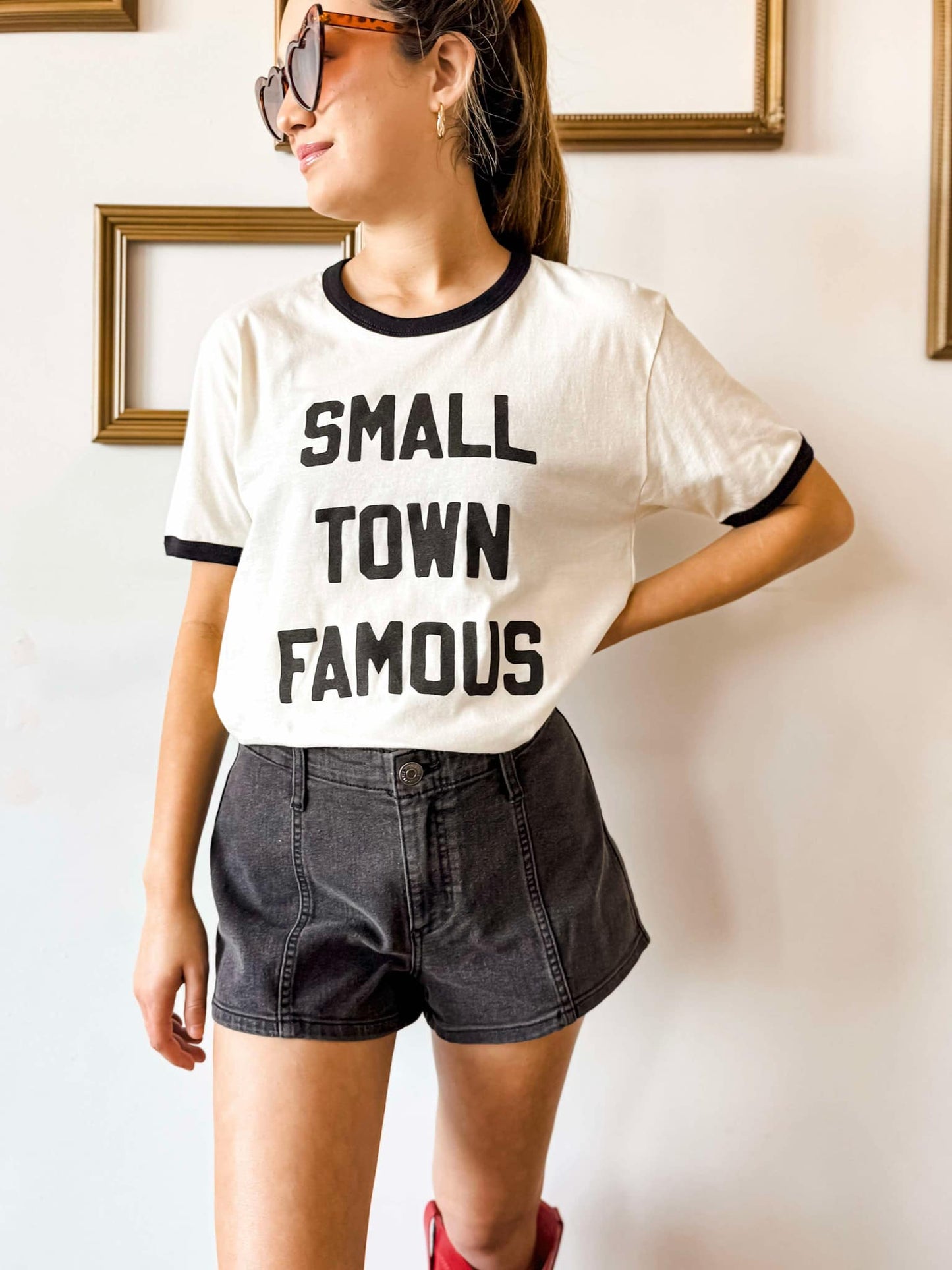 Small Town Famous Ringer T Shirt