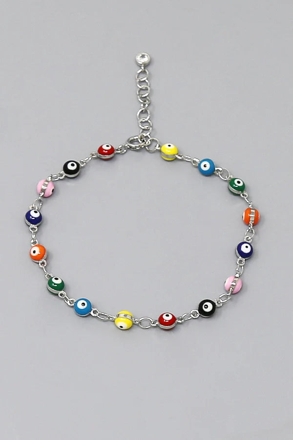Evil Eye Bead Gold Dipped Bracelet