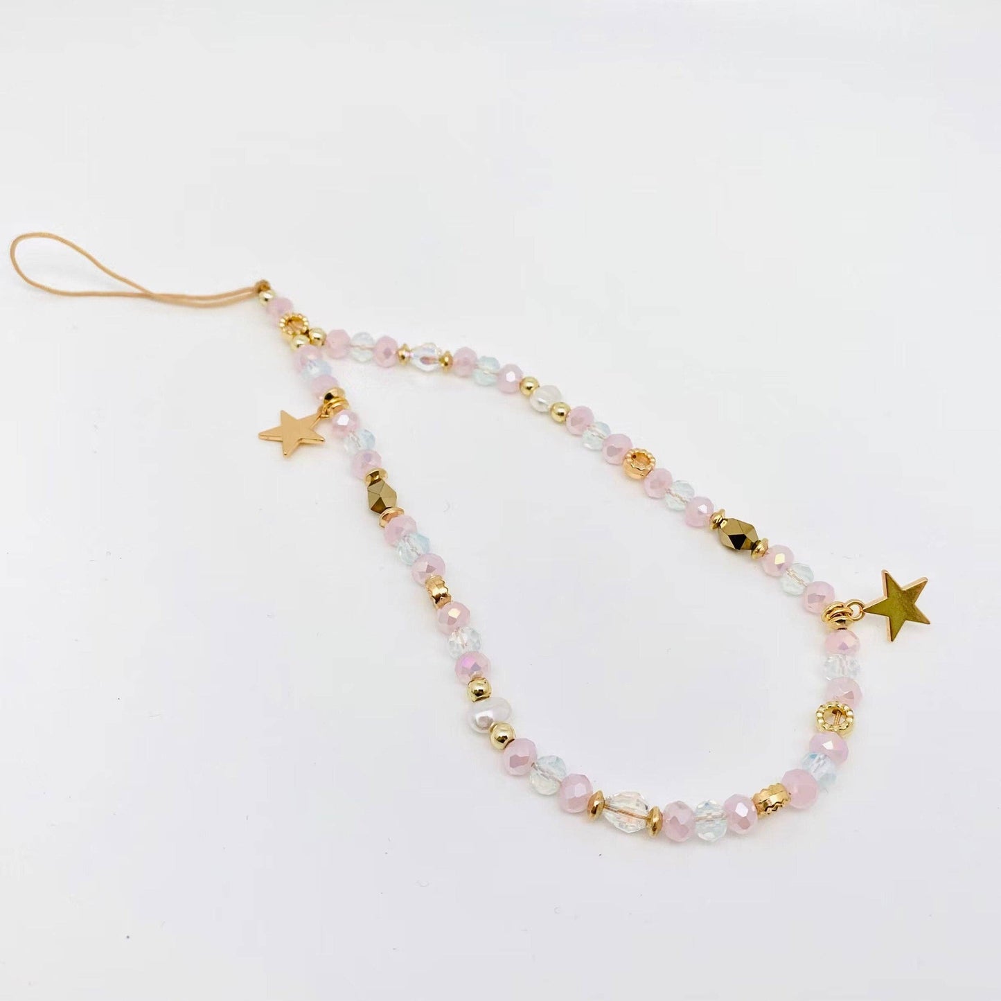 Star Pendant Colorful Beaded Mobile Phone Lanyard