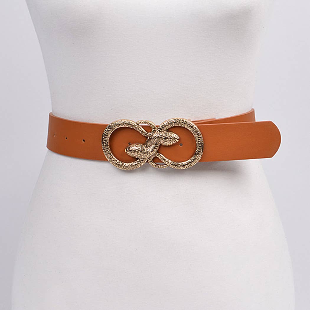 Double Snake Head Buckle Belt