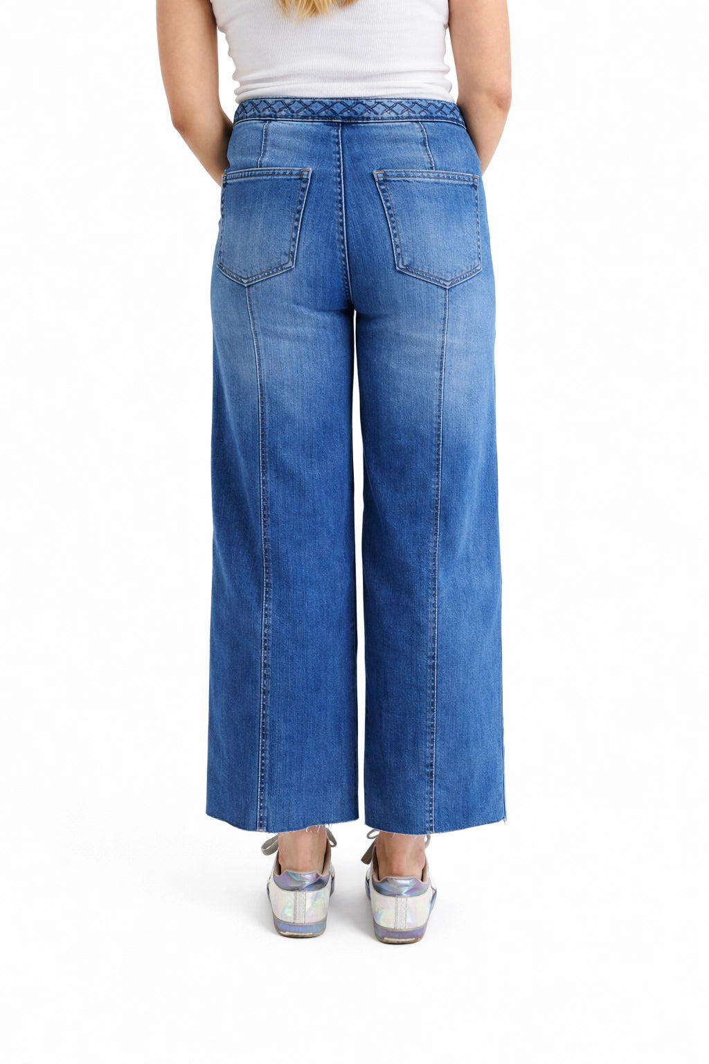 27" High Rise Wide Leg w/ Braided Waistband in Elias