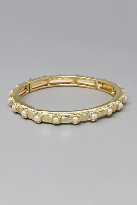 Pearl Embellished Stretch Bracelet