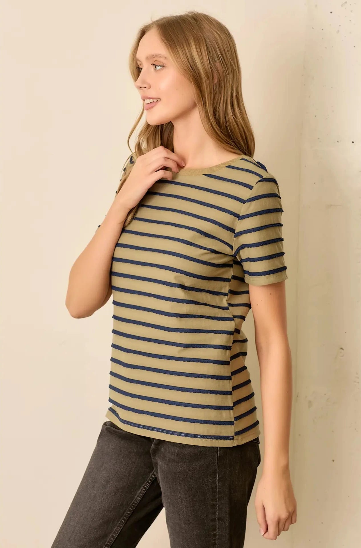 Two Tone Striped Top