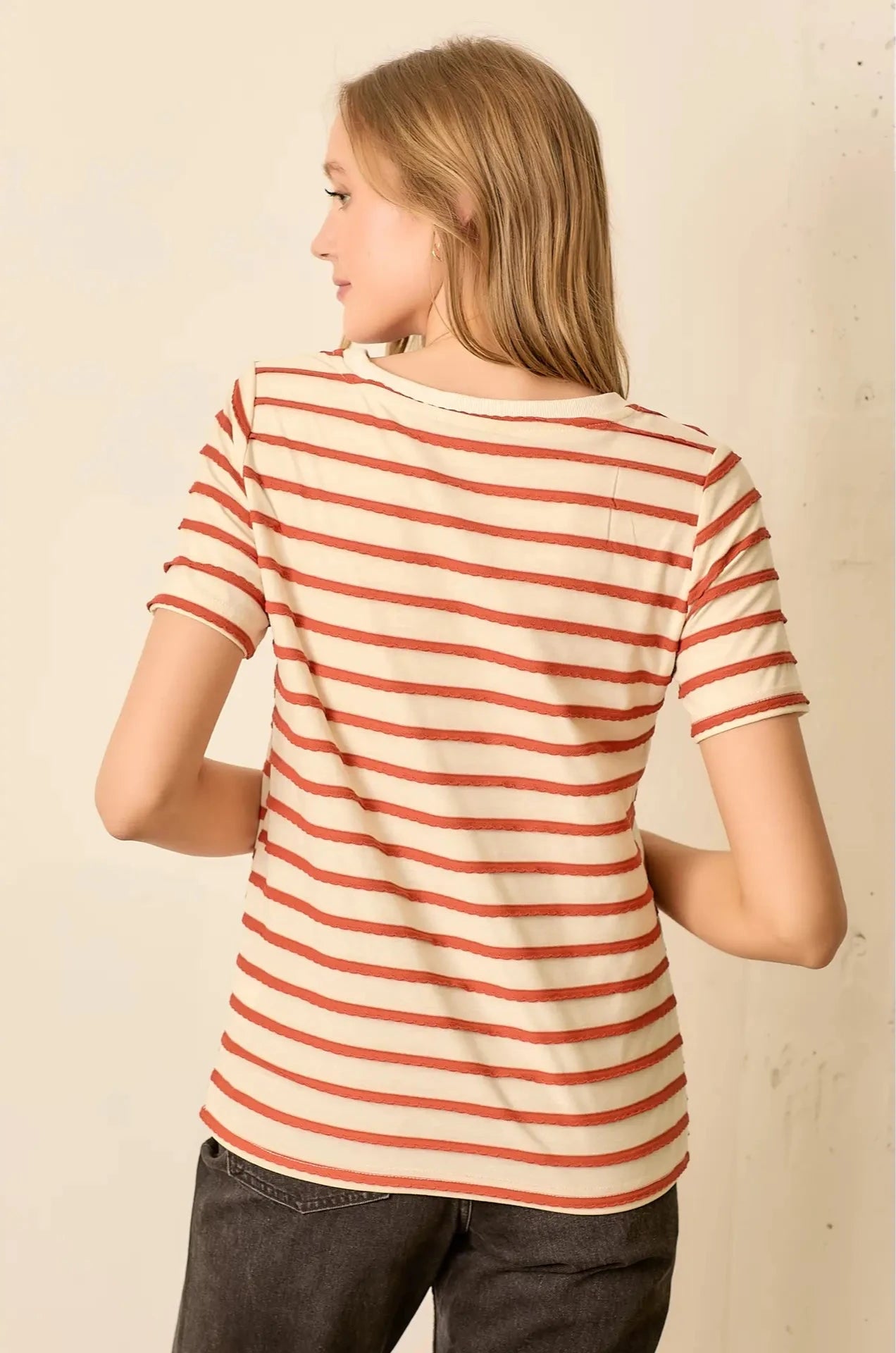 Two Tone Striped Top