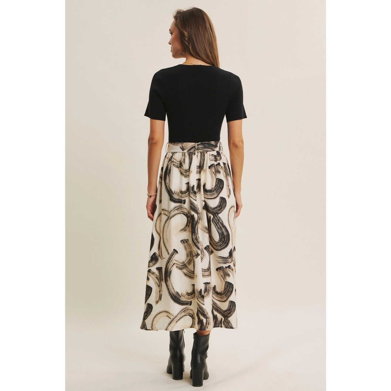 Brushstroke Midi Sweater Dress