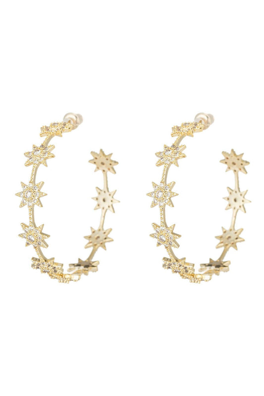 Celeste Star Hoop Earring