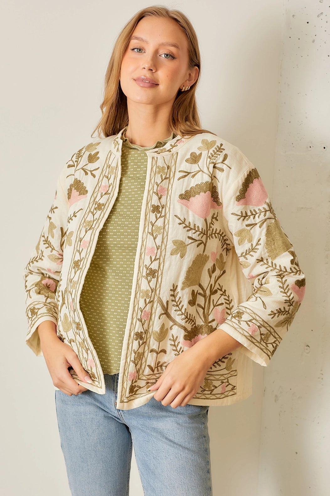 Floral Embroidered Jacket