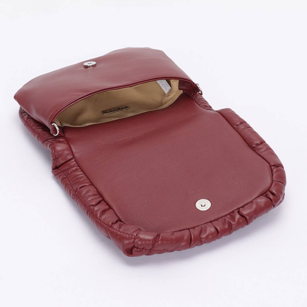 Quilted Faux Leather Padded Flap Bag