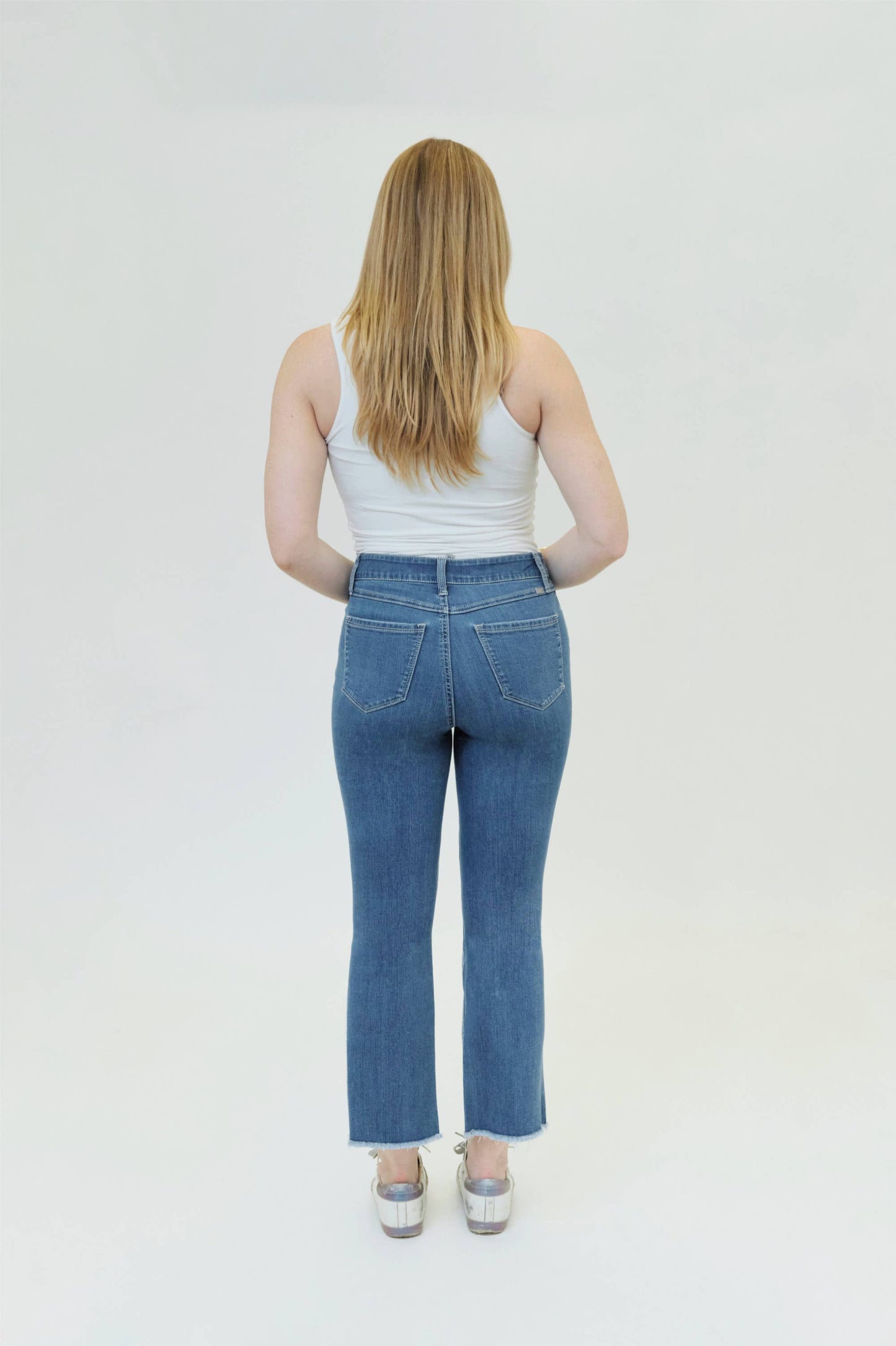 27" Two-Tone Mini-Boot Jean in Virginia