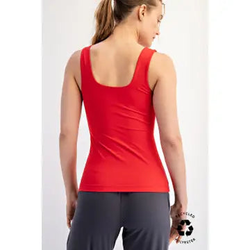 Butter Fabric Square Neck Sleeveless Tank