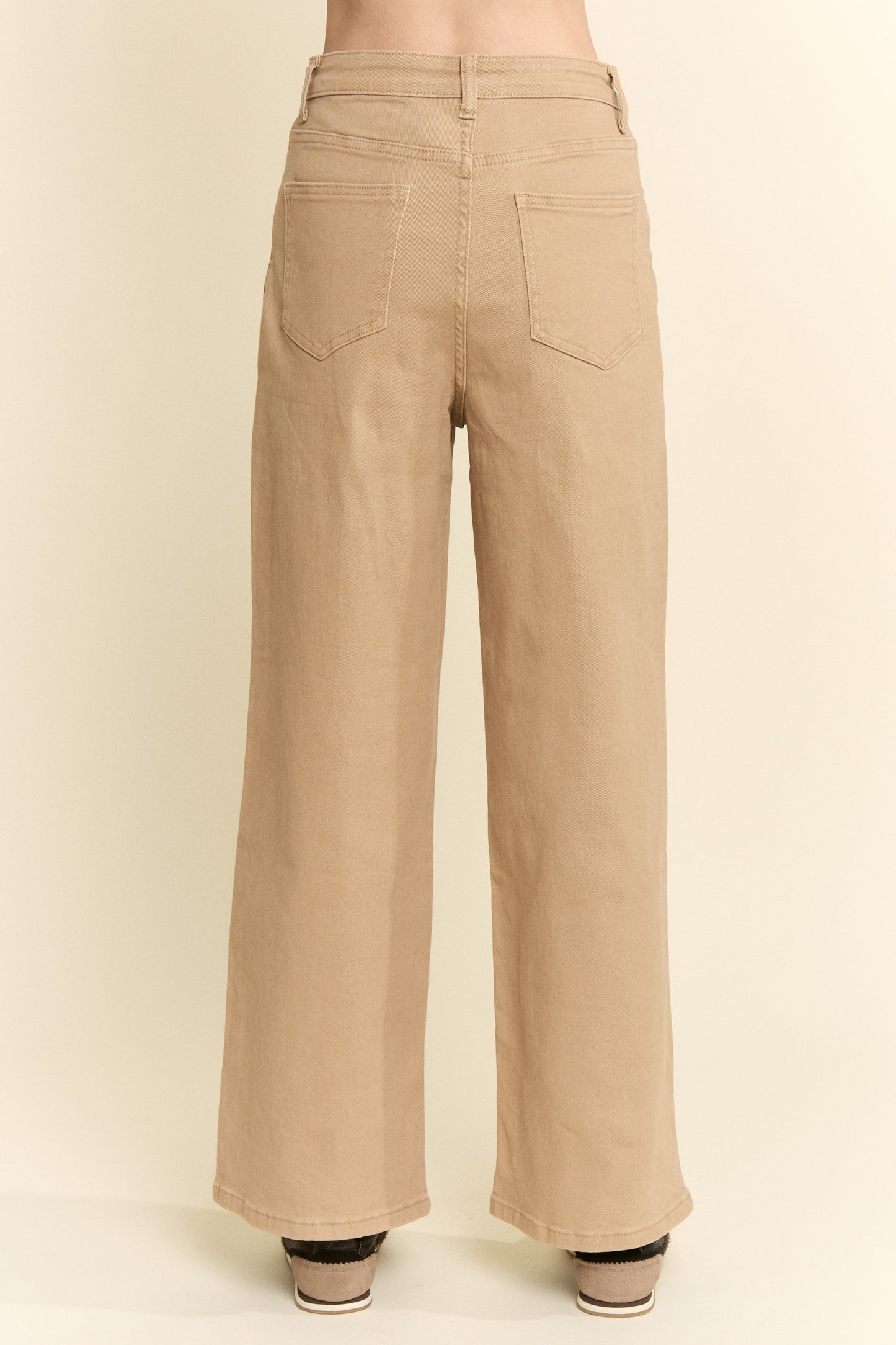 Wide Leg Khaki Pants (S-3X)