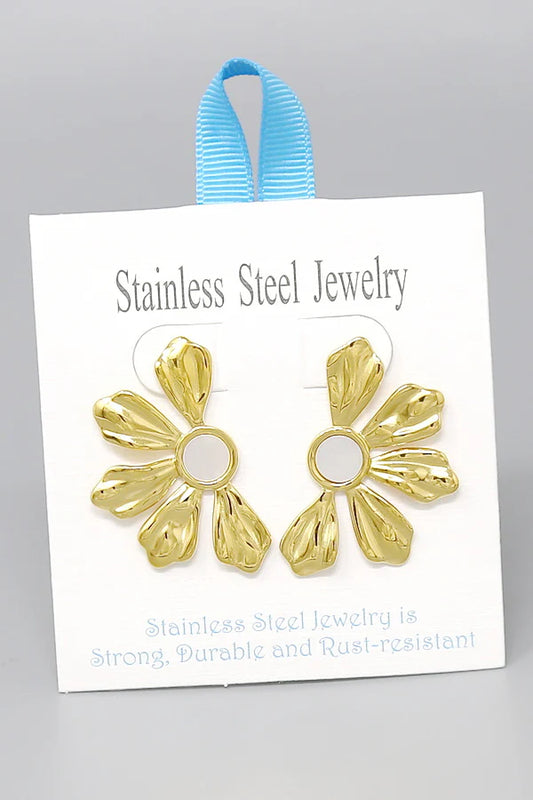 Flower Stainless Steel Earrings