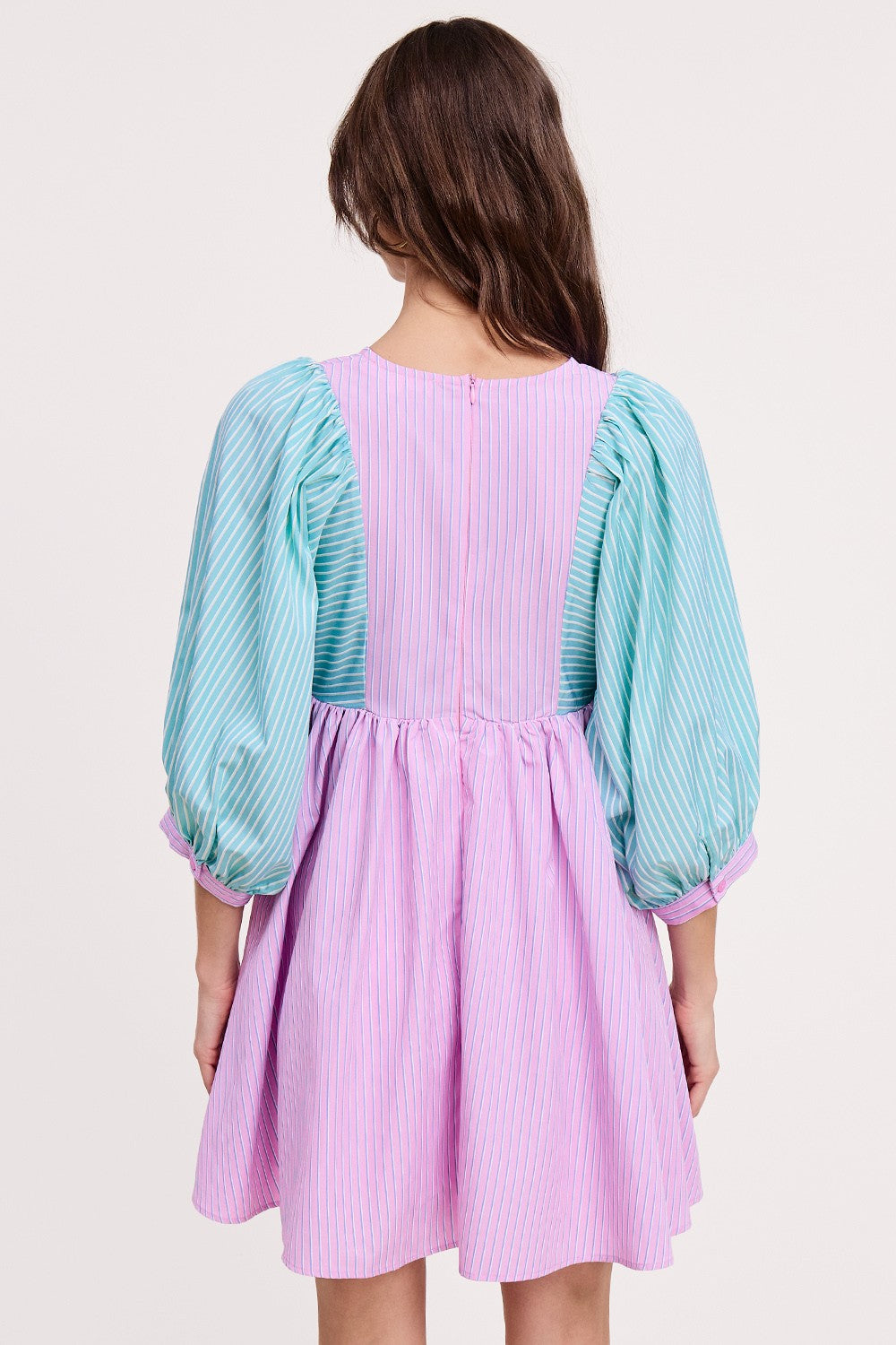 3/4 Sleeve Seersucker Dress