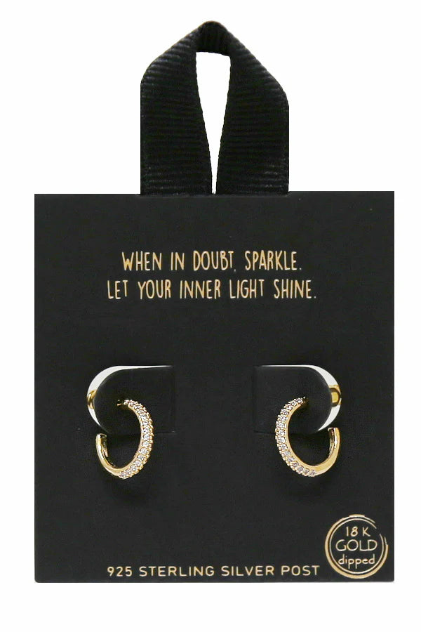 CZ Pave Mini Hoop Earrings