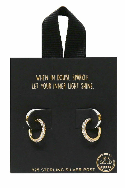 CZ Pave Mini Hoop Earrings